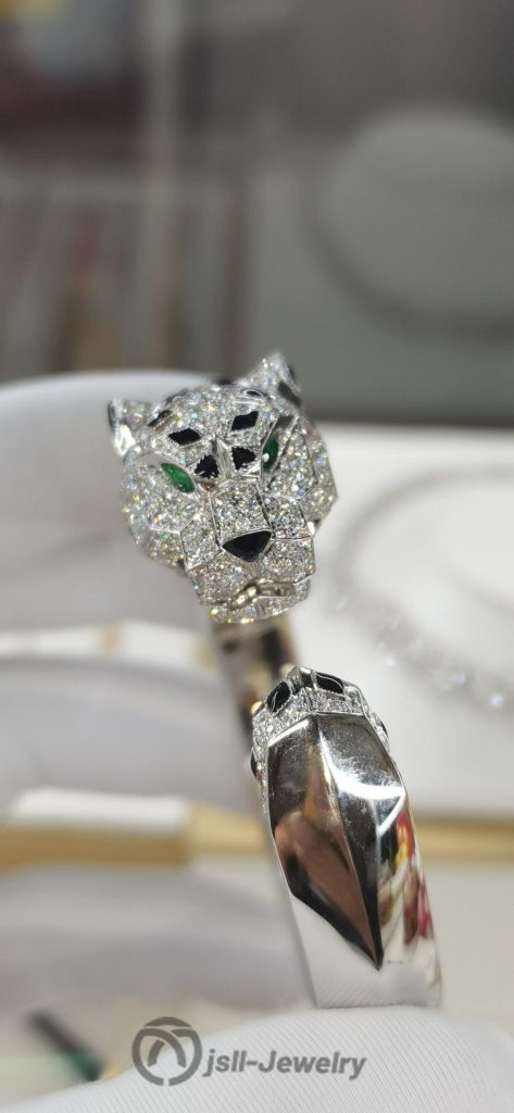 Jsll-Jewelry | 18K white Gold, Fat Leopard Head bracele (Heavy gold) Jsll-Jewelry | 18K white Gold, Fat Leopard Head bracele (Heavy gold)