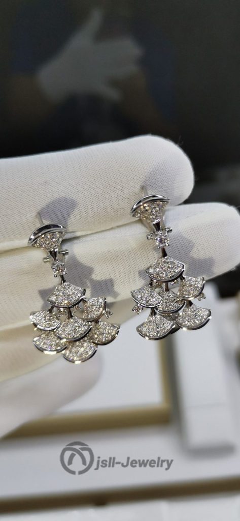 Jsll-Jewelry | 18K white gold inlaid with diamond luxurious flower ear pat Jsll-Jewelry | 18K white gold inlaid with diamond luxurious flower ear pat