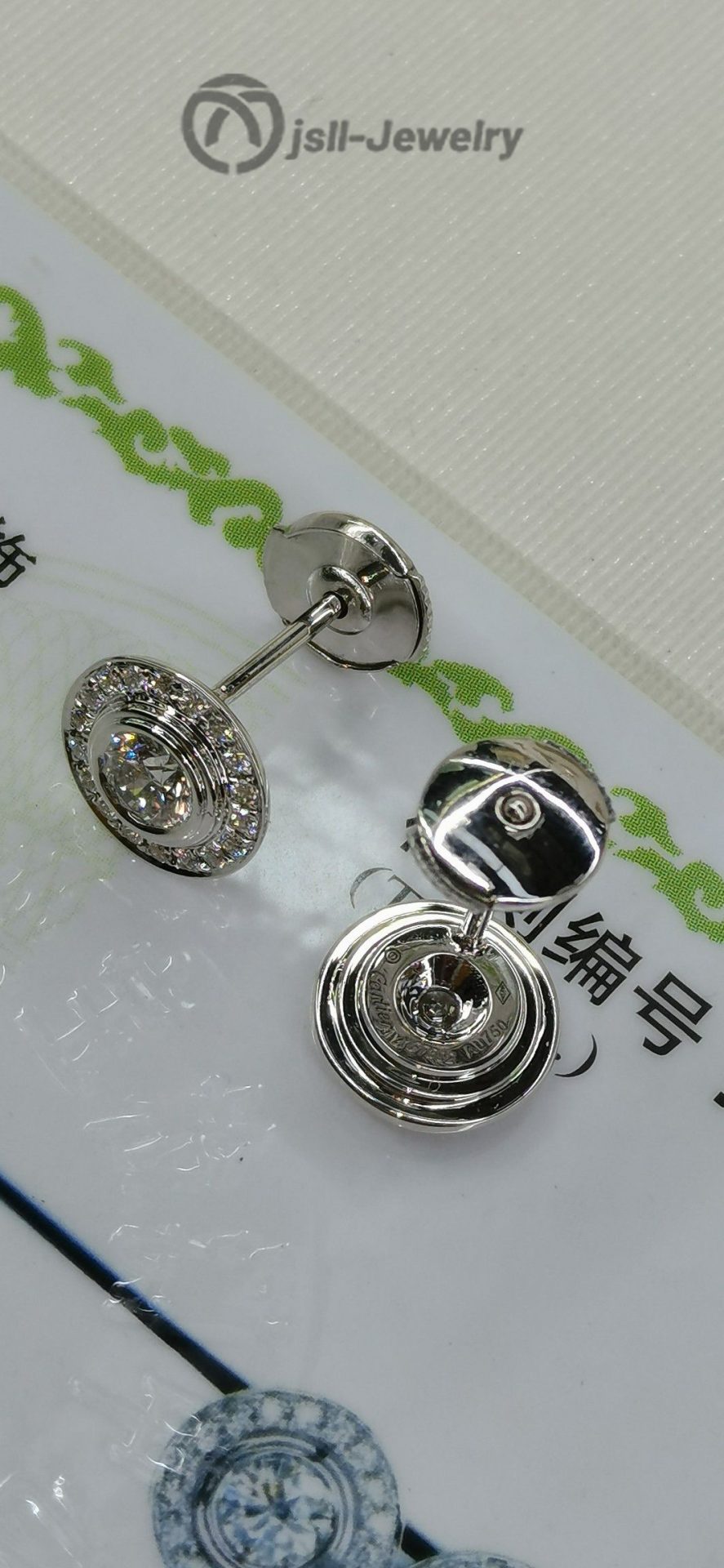 Jsll-Jewelry | Diamond stud earrings in 18K white gold