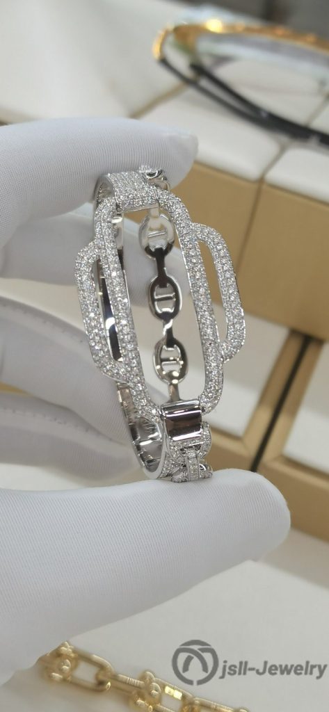 Jsll-Jewelry | 18K white gold and diamond encrusted luxury combination bracelet Jsll-Jewelry | 18K white gold and diamond encrusted luxury combination bracelet